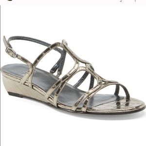 stuart Weizman silver sandal